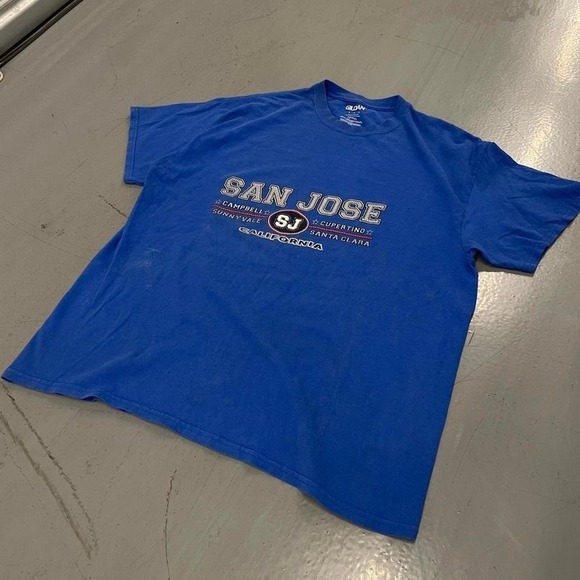 San Jose California blue tee - Picture 2 of 8